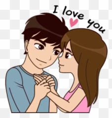 Wastickerapps - Couple Cute Love Stickers png