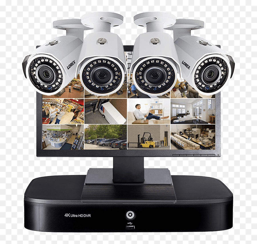 Complete Security Camera System With 8 - Channel 4k Dvr Four Electronics Brand Png,Acer Tablet Setting For Time Out Icon