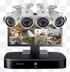 Complete Security Camera System With 8 - Channel 4K DVR Four Electronics Brand png