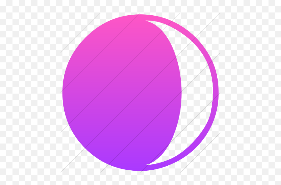 Iconsetc Simple Ios Pink Gradient Classica Waxing Crescent - Birmingham Vulcans Png,Cresent Moon Icon