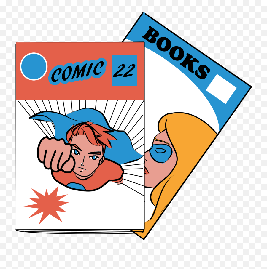 Cartoon Comic Book Clipart Png - Comic Book Transparent Background,Books Clipart Png