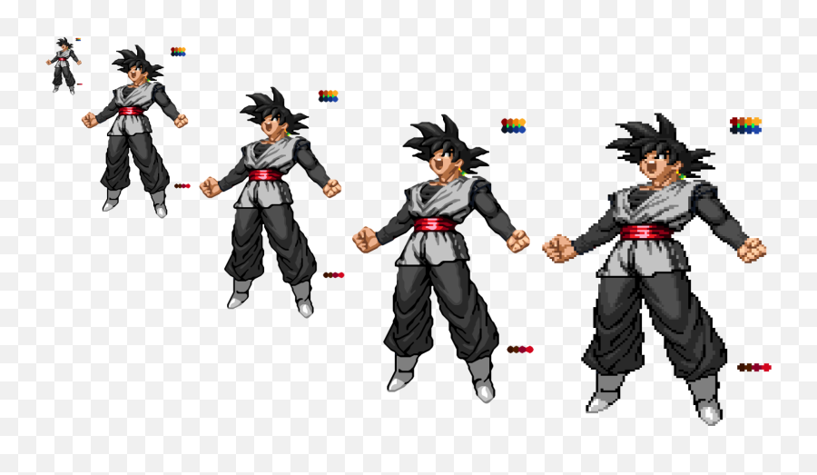 Custom Black Goku Sprite - Goku Black Pixel Art Full Size Goku Black Pixel Art Png,Goku Black Png