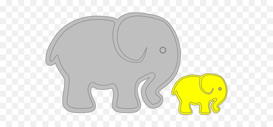 Clip Art Baby Elephant - Adult Elephant And Baby Elephant Clipart Similar Png,Elephant Icon Vector