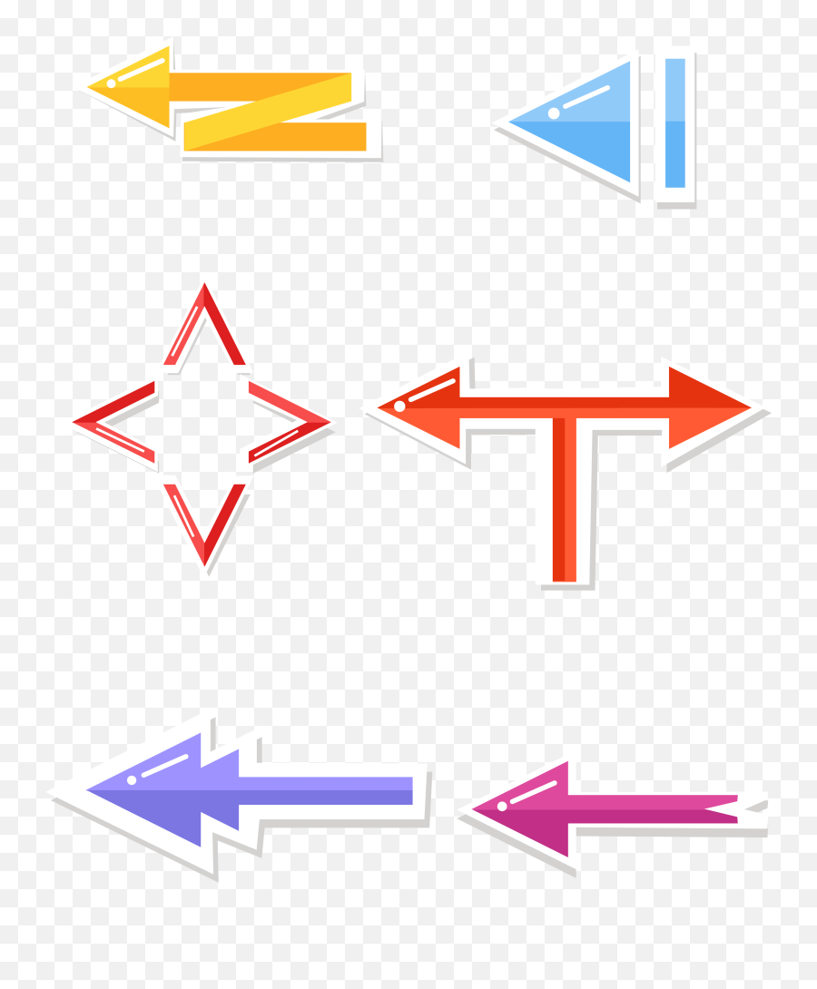 Bright Arrows Cartoon Colorful Png And - Vector Graphics,Colorful Png