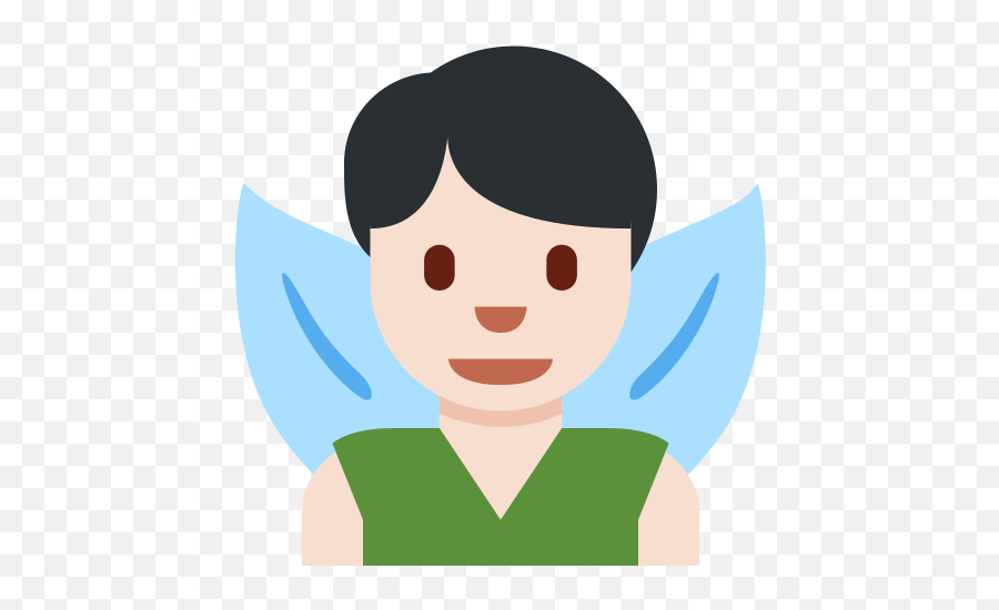 U200d Man Fairy Emoji With Light Skin Tone Meaning And - Emoji De Hada Png,Fairy Light Png