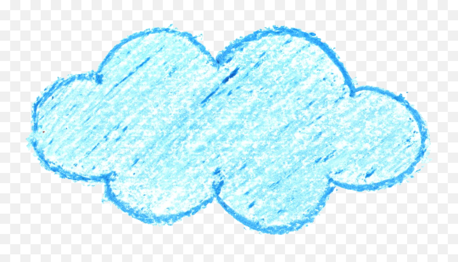 6 Crayon Cloud Drawing Transparent - Cloud Drawings Transparent Background Png,Cloud Clipart Transparent Background
