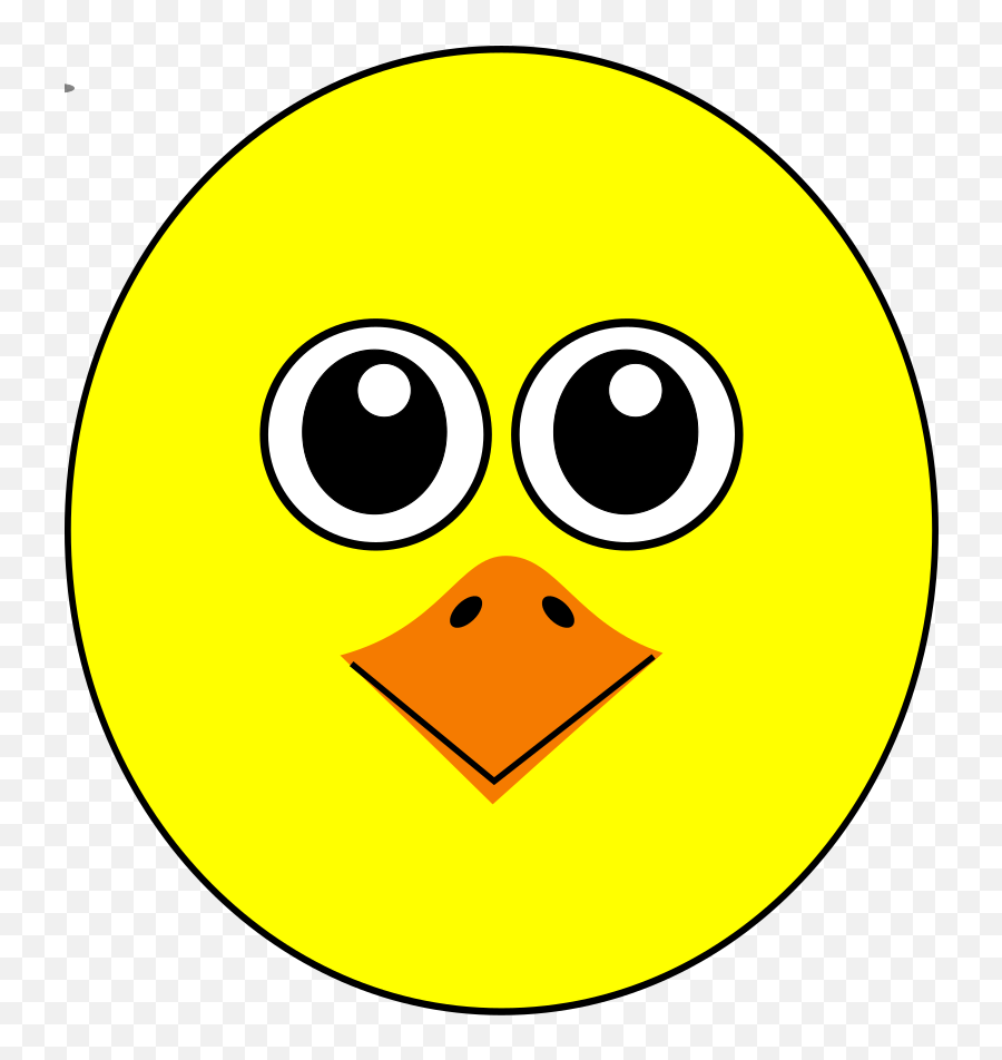 Funny Chick Face Cartoon Png Svg Clip Art For Web - Chicken Smiley Face,Anime Face Icon