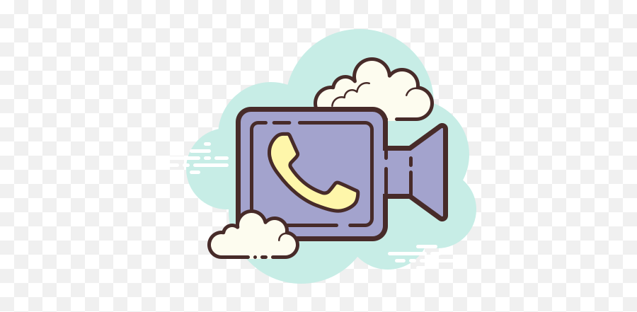 Video Call Icon In Cloud Style - Video Call Icon Aesthetic Png,Snapchat Video Icon