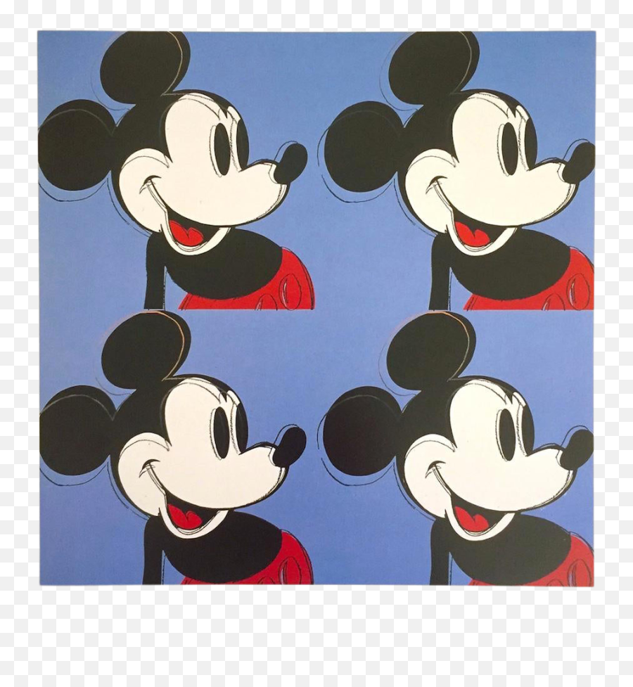 Andy Warhol Foundation Vintage 1995 Lithograph Print Pop Art Poster Myths Mickey Mouse 1981 - Andy Warhol Mickey Mouse Png,Mickey Icon Ornaments