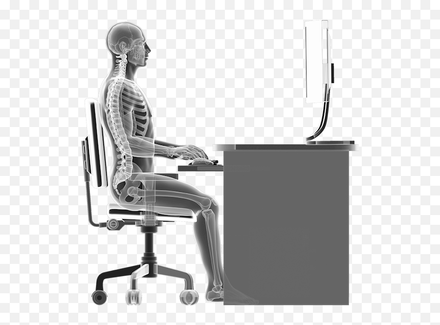 Xray Effect Of A Person Sitting - Skeleton Of Person Sitting In Chair Png,Person Sitting Back Png