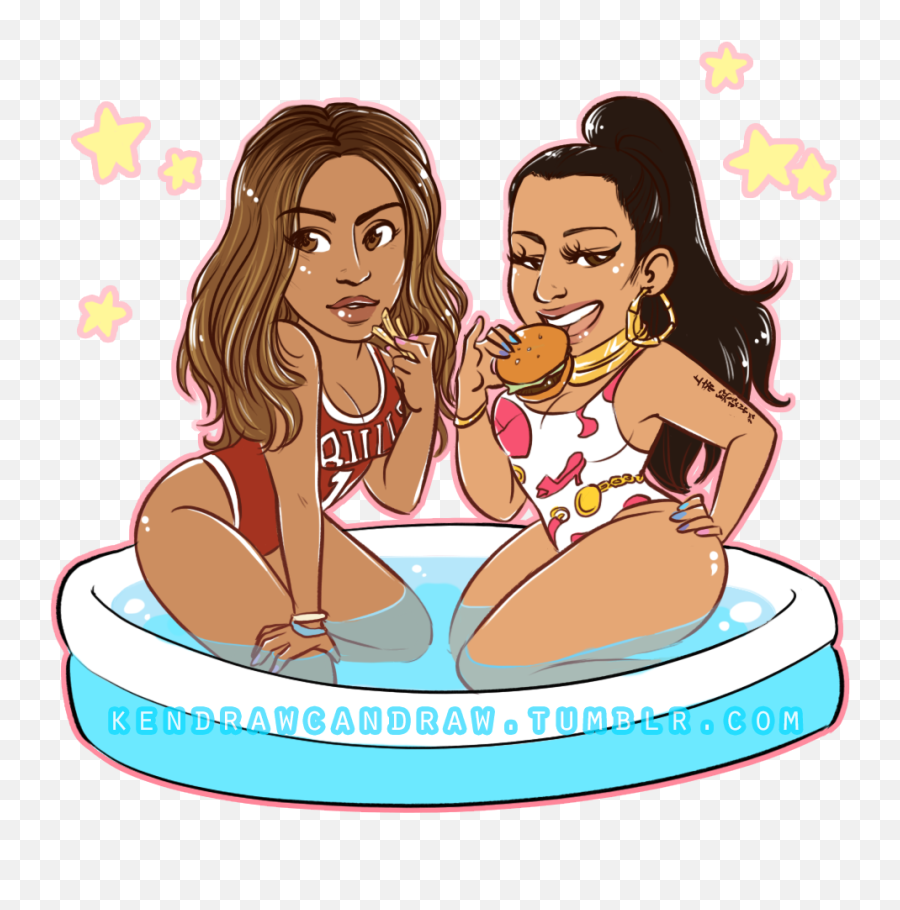 Beyonce U0026 Nicki Minaj Feeling Myself Art Black Girl Png