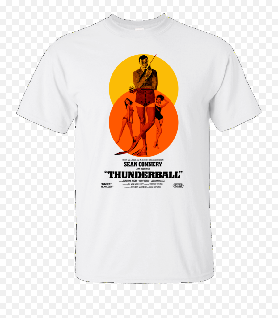 Thunderball 007 Sean Connery Retro James Bond T Shirt - Violin Png,James Bond Png