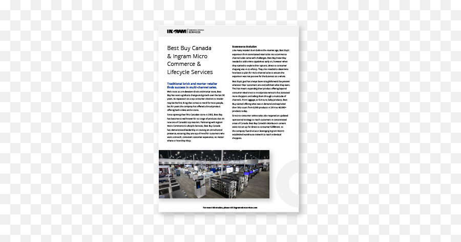 Case Study Best Buy Canada Ingram Micro Services - Brochure Png,Best Buy Logo Png