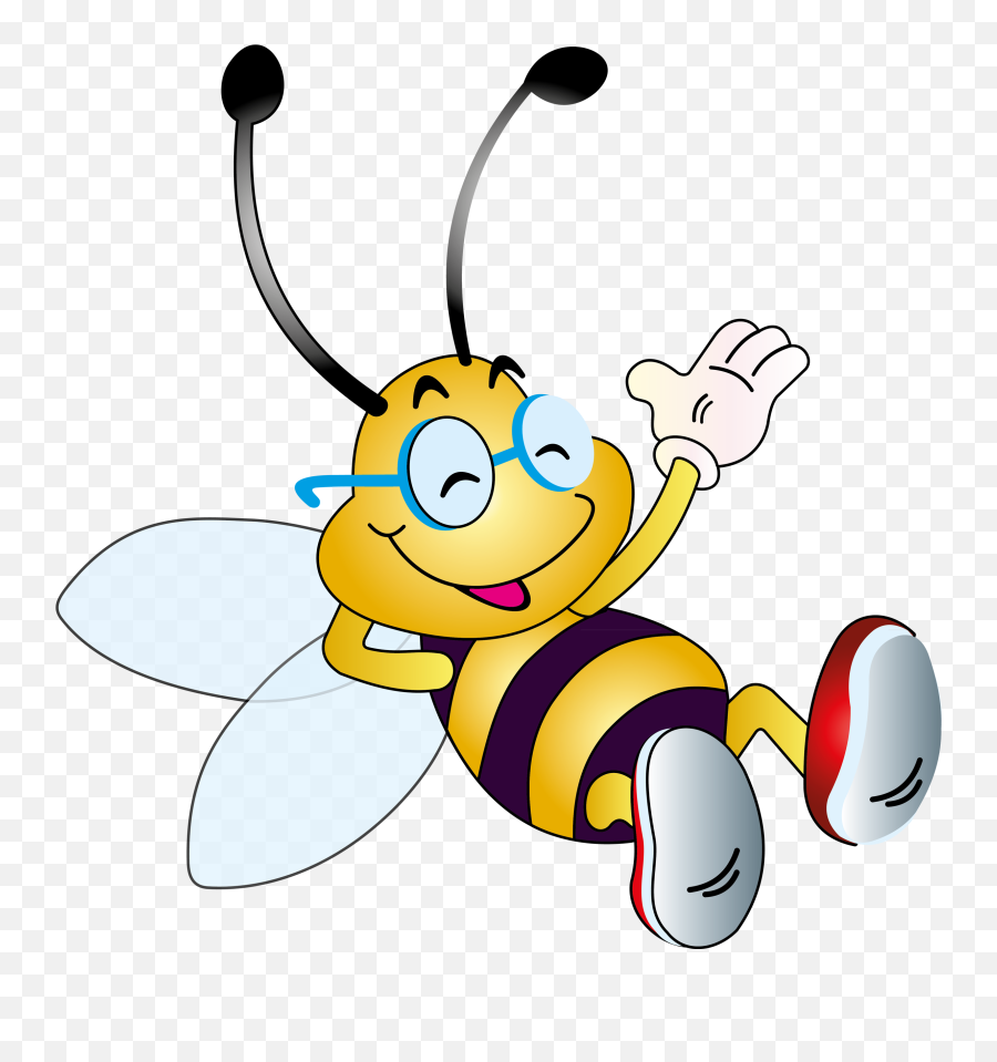 Bee Clipart Png - Bees Clipart Boarder Cartoon Png Free Png Cartoon Bee Transparent Background,Bee Transparent Background