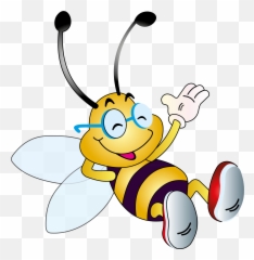 Bee Clipart Png - Bees Clipart Boarder Cartoon Png Free Png Cartoon Bee Transparent Background,Bee Transparent Background