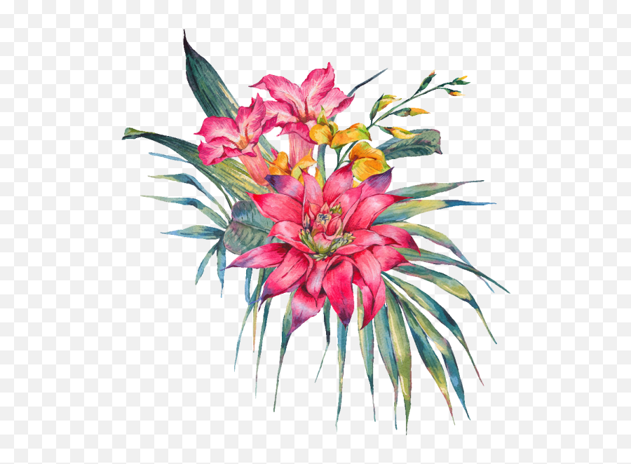 Png Flowers - Exotic Flowers Pink Png,Corner Flowers Png
