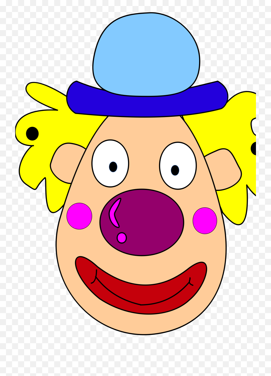 Clown Kopf Clipart Station - Clown Face Clipart Png,Clown Nose Png