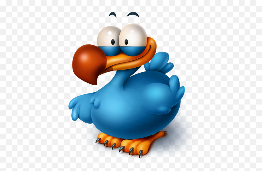 Extinct Flightless Twitter Bird Icon - Dodo Png Cartoon,Twitter Bird Png