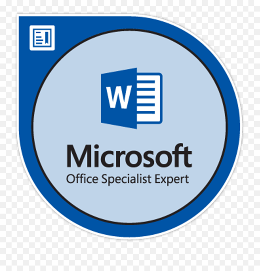 Microsoft Office Specialist Word Expert - Mos Word Expert Png,Microsoft Word Logo