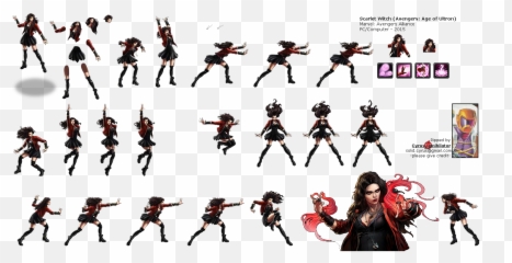 Scarlet Witch Sprite Sheet Png