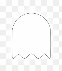 Pac Man Ghost Outline Clipart - Circle png