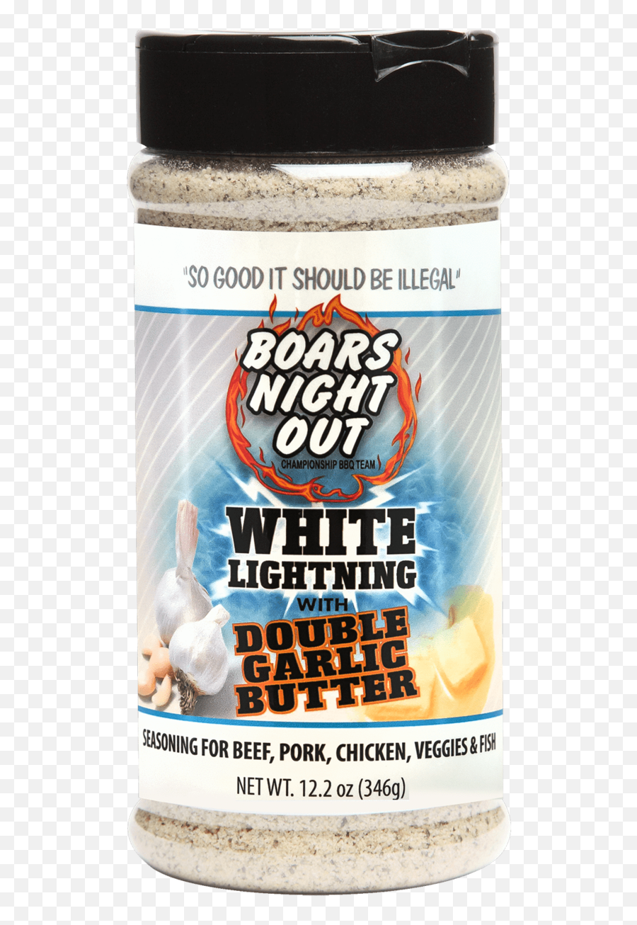 Boars Night Out White Lightning Rub With Double Garlic Butter - Bottle Png,White Lightning Png