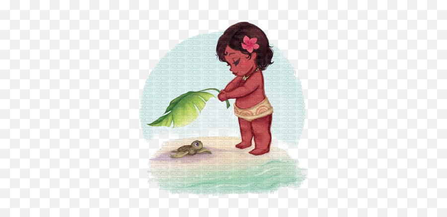 Baby Moana And Turtle Transparent Png - Easy Baby Moana Drawing,Baby Moana Png