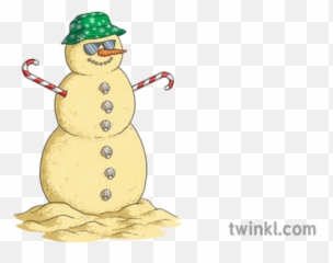 Snowman Christmas Beach New Zealand Ks2 - Sandman Snowman Transparent Png,Sandman Png