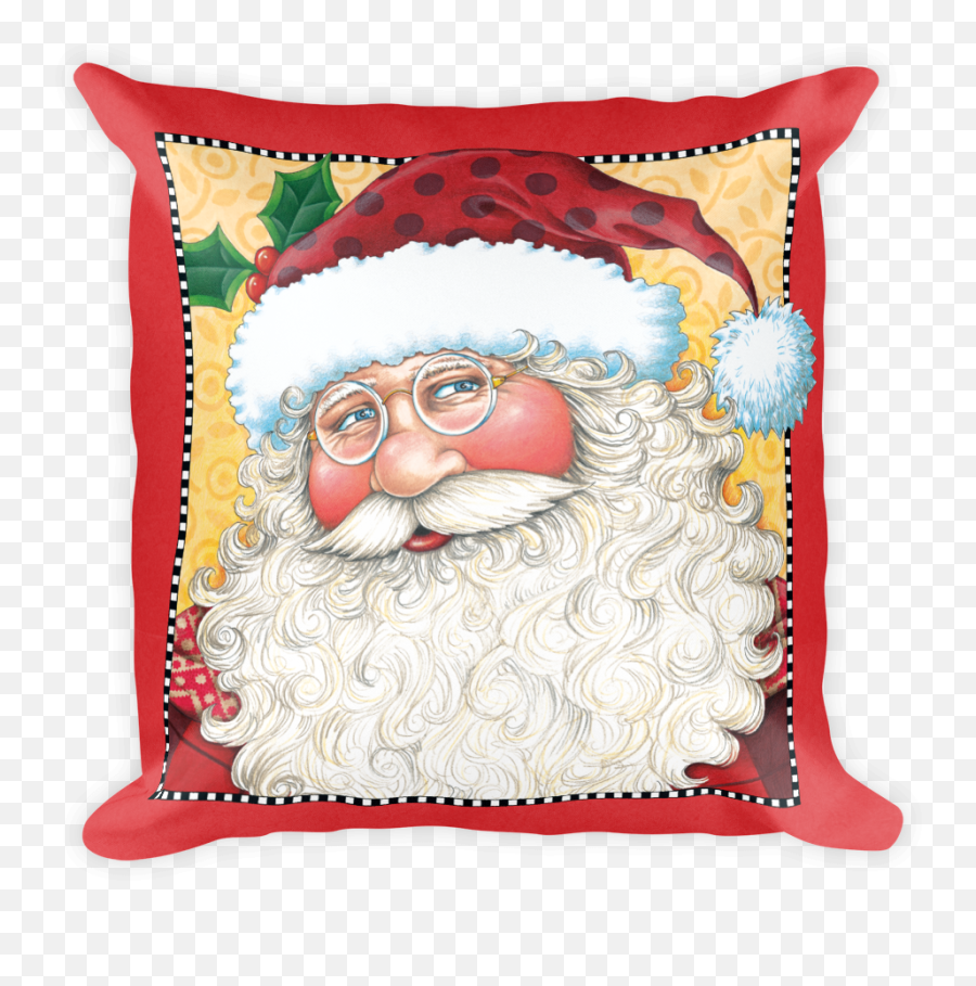 Big Santa Pillow - Mary Engelbreit Christmas Png,Santa Face Png