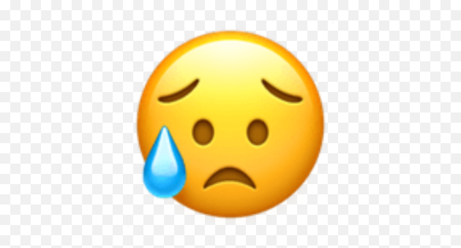 Triste Png - Emojiiphonetriste Disappointed But Iphone Sad Emoji Face,Facepalm Emoji Png