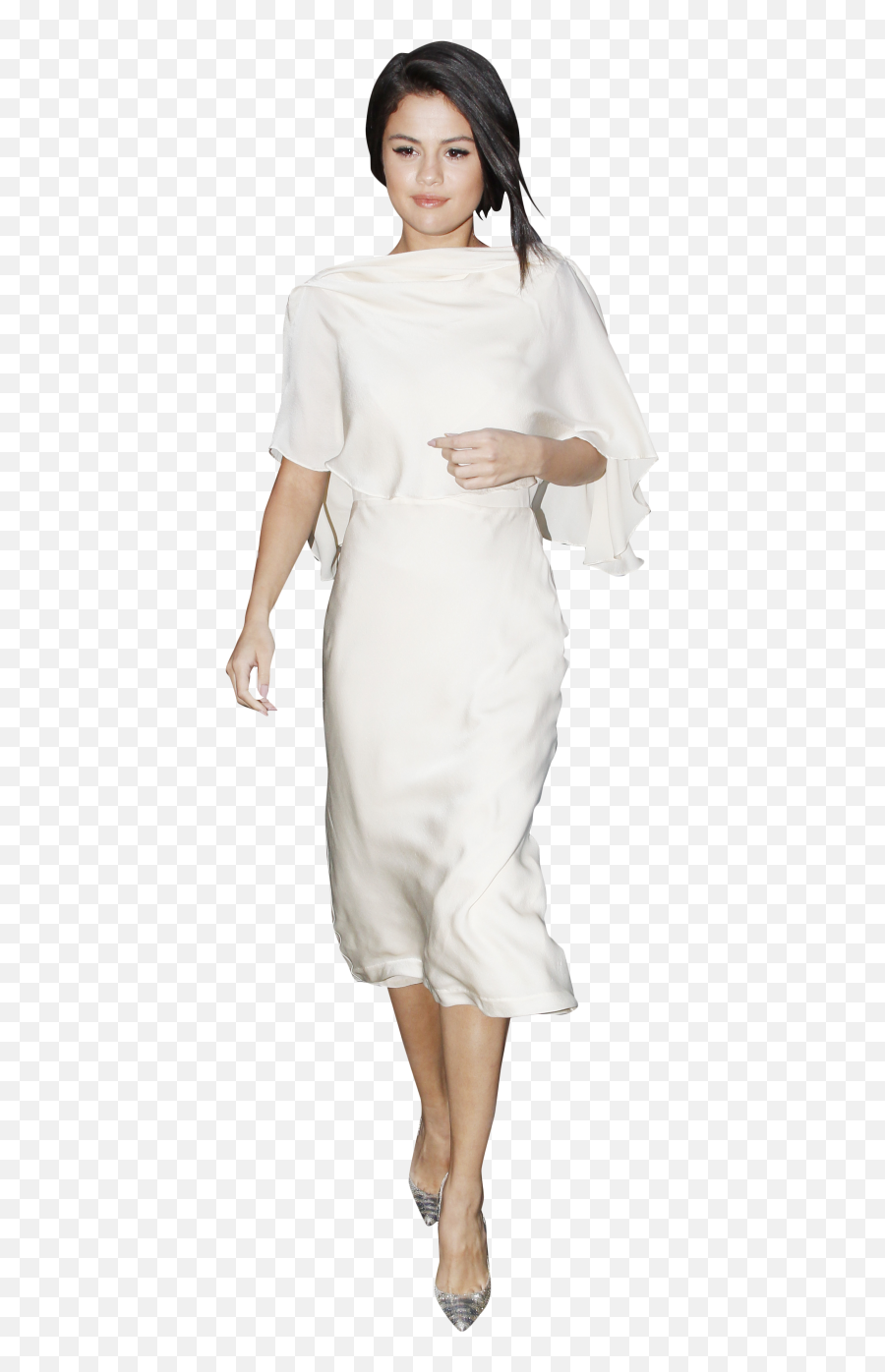 Selena Gomez White Dress Png Image - Purepng Free Cocktail Dress,Woman In Dress Png