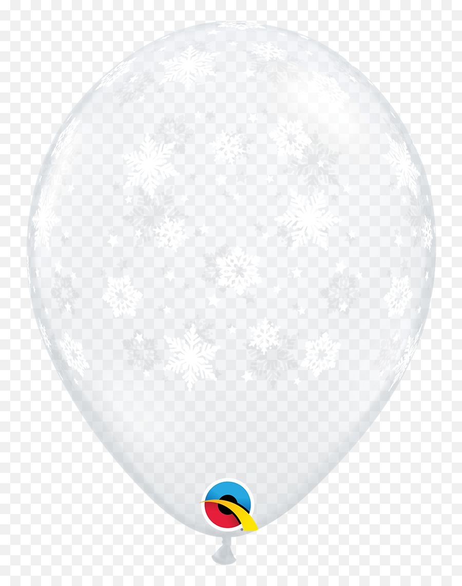 11 Printed Clear Snowflakes Balloon Without Helium - Winter Balloons Png,Snowflakes Transparent
