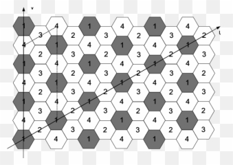 1 Grid Of Hexagons With Hexagonal Coordinate Axes And Reuse - Diwali Gift Wrap Design png
