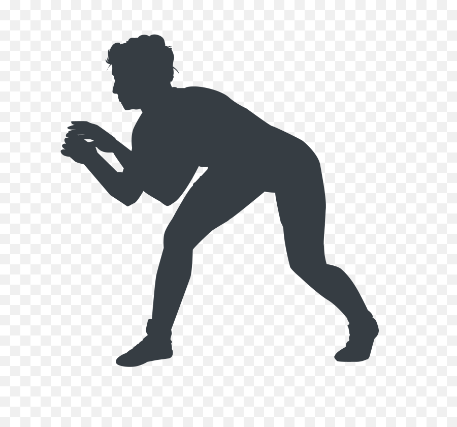 Download Hd Athlete Silhouette - Athlete Transparent Png Wrestling Silhouette Half Png,Athlete Png
