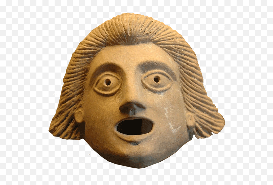This Ancient Theater Mask Symbolizes How Poorly Most - Mask Ancient Greek Theatre Png,Theater Mask Png