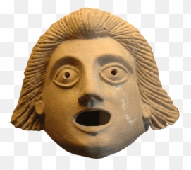 This Ancient Theater Mask Symbolizes How Poorly Most - Mask Ancient Greek Theatre png