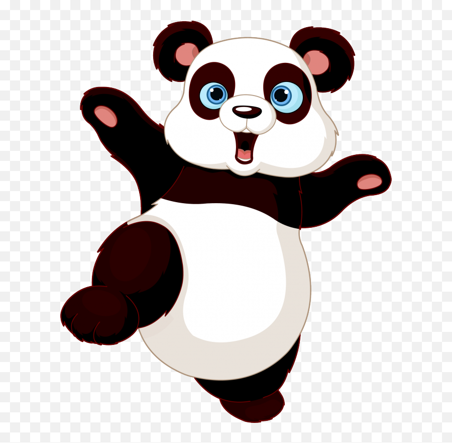 Panda Dancer Stickers Cute Cartoon Holding Blank - Kungfu Cute Panda Clipart Png,Kung Fu Panda Png