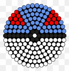 Download Hd By - Hama Beads Pokemon Ball Transparent PNG Pokeball Pattern