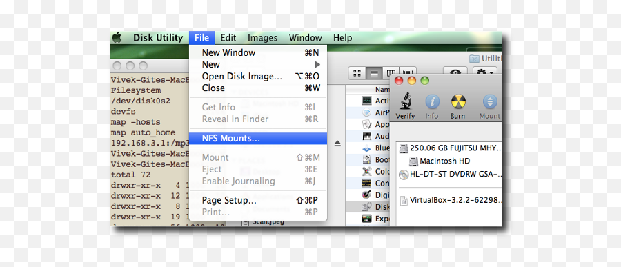 Macos X Mount Nfs Share Set An Client - Nixcraft Mac Nfs Mount Png,Mount Drive Icon