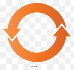 Arrow Orange Line Circle For - In Transparent Background png
