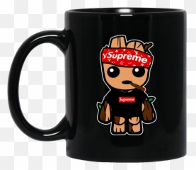 Download Baby Groot Lv Supreme Style - Baby Groot Lv Supreme Supreme Baby Groot T Shirt Png,Supreme Shirt Png