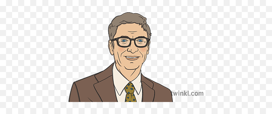 Bill Gates Potret Illustration - Twinkl Suit Separate Png,Bill Gates Icon