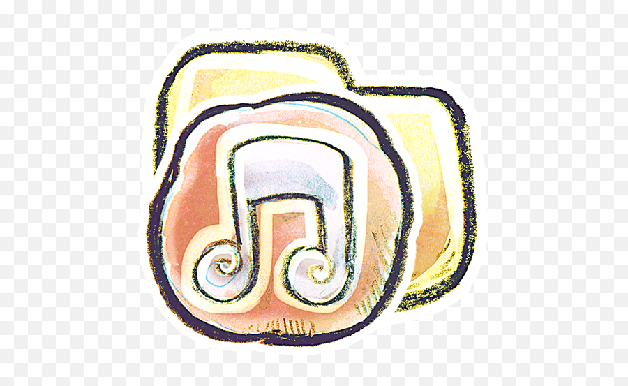 Folder Music Icon - Art Folder Icon Png,App Folder Icon