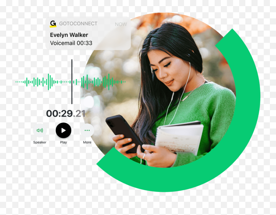 Virtual Voicemail Services - Gotoconnect College Student With Iphone Png,Voicemail Icon Png