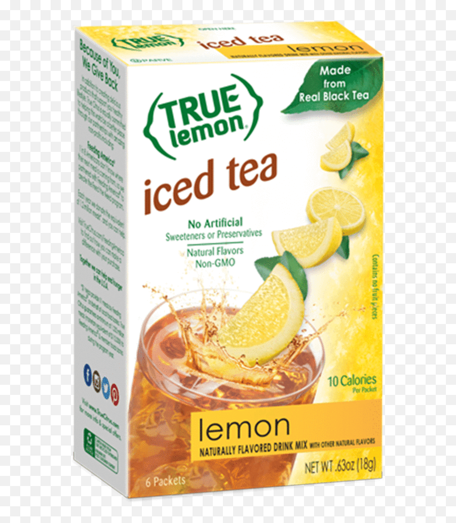 True Lemon Iced Tea - True Lemon Drink Mix Png,Iced Tea Png