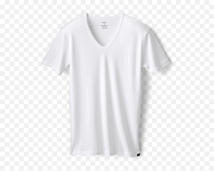 Suzette T Shirt In White With Vneck Png V Neck Black - shirt Png