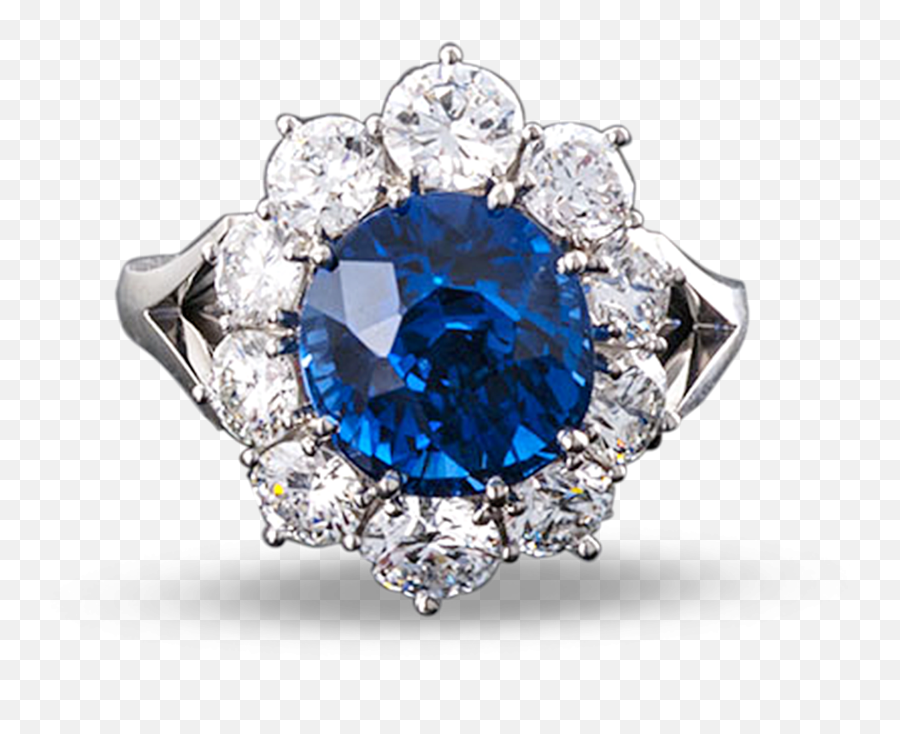Download Untreated Burma Sapphire Ring - Diamond Full Diamond Png,Sapphire Png