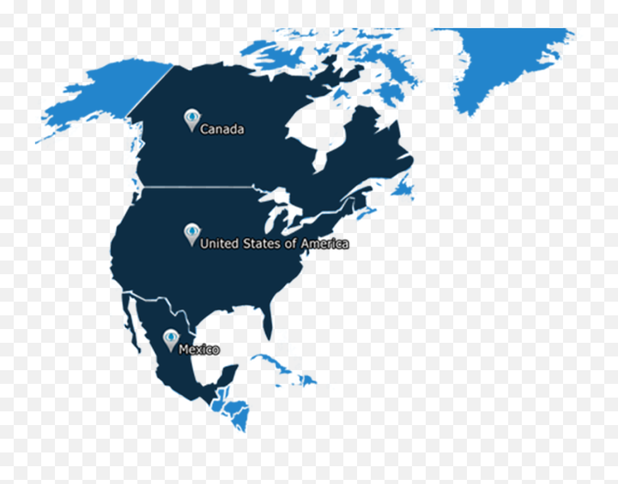 North America U2013 Quickflo Forwarders Incorporated - Xbox Live Region Map Png,North America Png