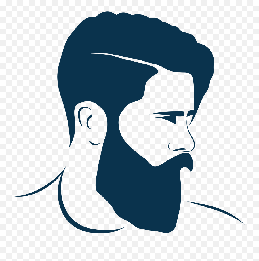 Fashion Barber Moustache Beard Clipart - Hairstyle For Men Logo Png,Wizard  Beard Png - free transparent png images 