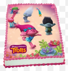 Download Hello Trolls - Dreamworks Trolls Poppy Canvas Wall Birthday Cake Png,Trolls Poppy Png